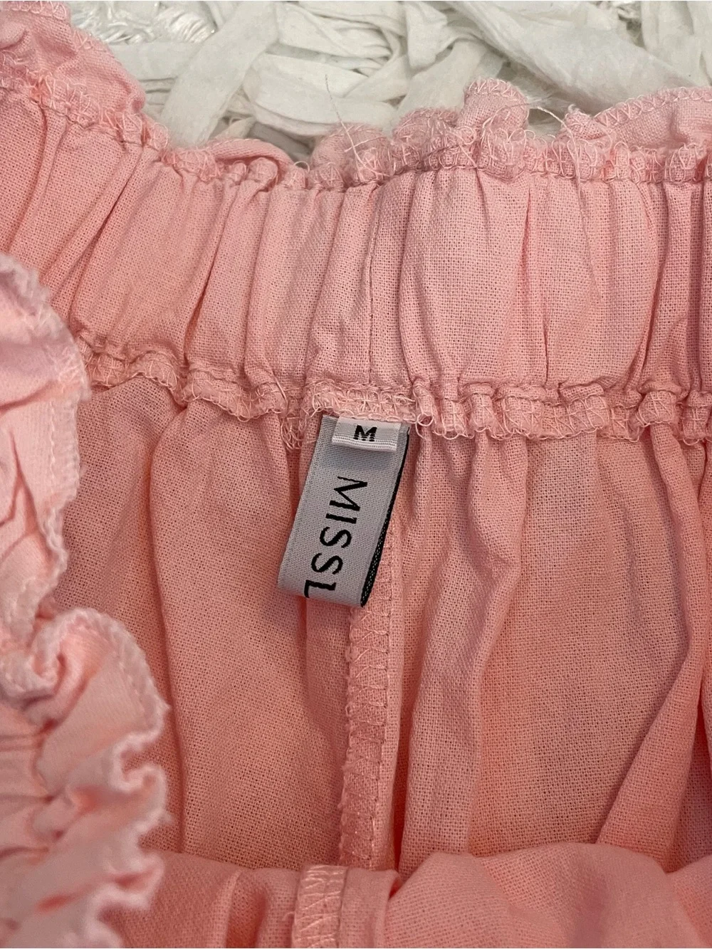 Pink Elastic Waist Summer Shorts